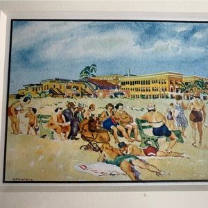 Miami Beach Bath Club Original 1936 Vintage Fortune Magazine Prints - Set of 2